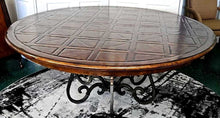 Load image into Gallery viewer, Wrought Iron / Wood Dining Table
