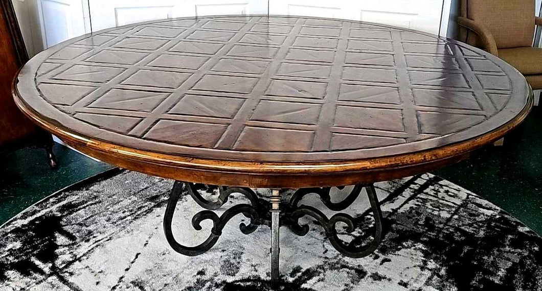 Wrought Iron / Wood Dining Table