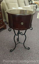 Load image into Gallery viewer, Small Round Accent Table w/ Drawer

