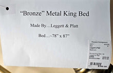Load image into Gallery viewer, Bronze King Bed...by Leggett &amp; Platt

