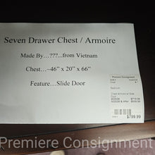 Load image into Gallery viewer, Chest Armoire w/ Slide Door
