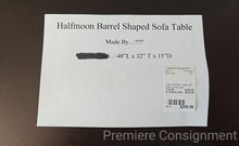 Load image into Gallery viewer, 3 tier Half Moon Table with Glass center shelf
