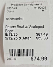 Load image into Gallery viewer, Pottery Bowl w/ Scalloped Edge
