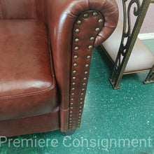 Load image into Gallery viewer, Leather Barrel Club Chair
