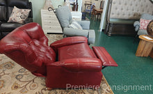Load image into Gallery viewer, Tufted Leather Recliner Chair...by Ethan Allen
