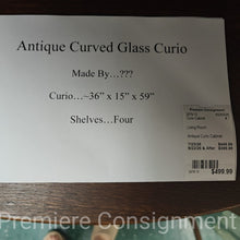 Load image into Gallery viewer, Antique Curio Cabinet
