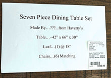 Load image into Gallery viewer, Seven Piece Dining Table Set...From Haverty's
