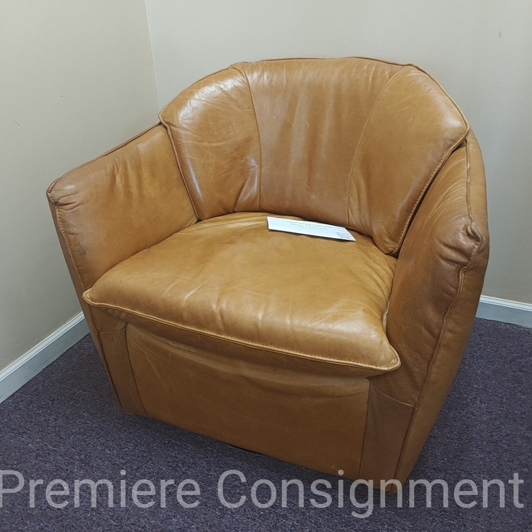 Leather Swivel Club Chair...by Premium Leather