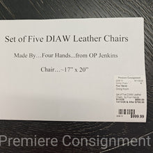 Load image into Gallery viewer, Set of Five DIAW Leather Chairs...by Four Hands

