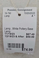 Load image into Gallery viewer, White Pottery Base Lamp
