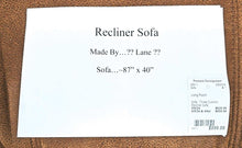 Load image into Gallery viewer, Three Cushion Recliner Sofa
