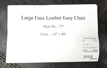 Load image into Gallery viewer, Large Faux Leather Chair
