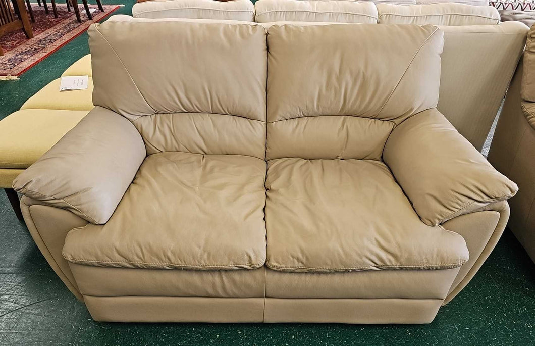 Two Piece Leather Love seat & Chair