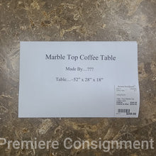 Load image into Gallery viewer, Marble Top Coffee Table on Metal Base
