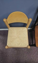Load image into Gallery viewer, Pair of stationary Stools w/ Rush Seats
