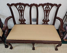 Load image into Gallery viewer, Two Person Oriental Solid Rosewood Bench
