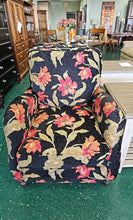 Load image into Gallery viewer, Black / Floral Small Occasional Chair...by Kincaid
