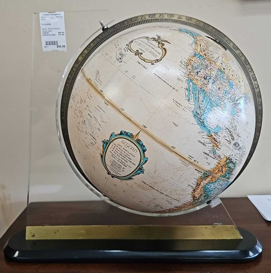 World Globe w/ Acrylic Stand
