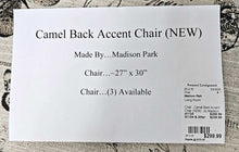 Load image into Gallery viewer, Camel Back Accent Chair (NEW)...by Madison Park
