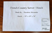 Load image into Gallery viewer, Country Server / Hutch...by Theodore Alexander
