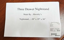 Load image into Gallery viewer, Three Drawer Nightstand...by Haverty&#39;s
