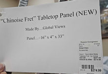 Load image into Gallery viewer, Decorative Metal Tabletop Fret (NEW)...by Global Views
